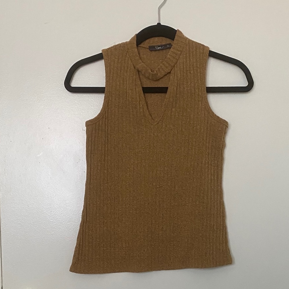 Pinc Mustard Ribbed Top